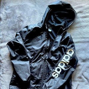 Black ADIDAS wind breaker